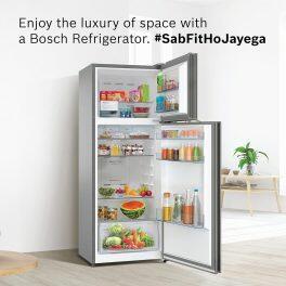 Bosch CTC29S031I, 269 Litre 3 Star 6-in-1 Convertible Refrigerator, Sparkly Steel