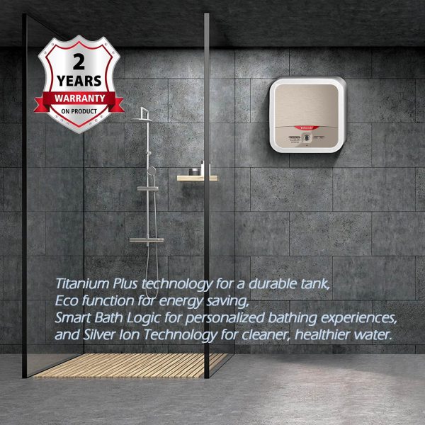 Racold Omnis Lux, 10 Litre Storage Water Heater with 5 Star Rating, Smart Control Tech and Auto Diagnostics, White