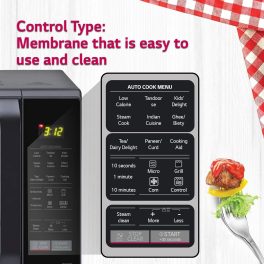 LG MC2846BG, 28 Litre Convection Microwave Oven with Stainless Steel Cavity, Black