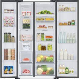 Samsung 653L Side by Side Refrigerator (RS76CB811333HL, Glam Deep Charcoal)