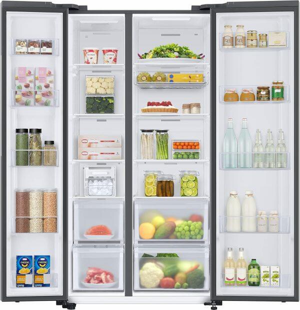 Samsung 653L Side by Side Refrigerator (RS76CB811333HL, Glam Deep Charcoal)