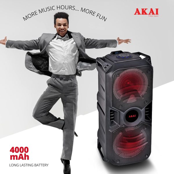 AKAI 50W Party Speaker (PM-50P, Black)