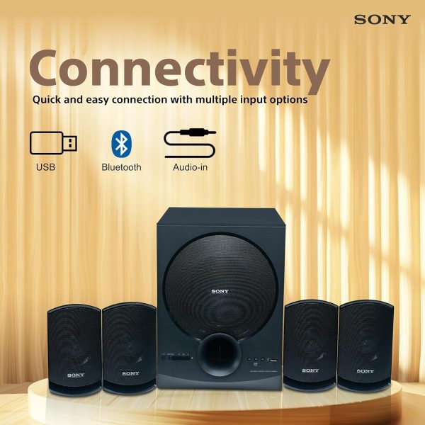 Sony 80 Watts, 4.1 Channel Home Theatre, Black, SA-D40
