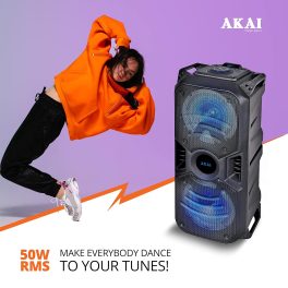 AKAI 50W Party Speaker (PM-50P, Black)