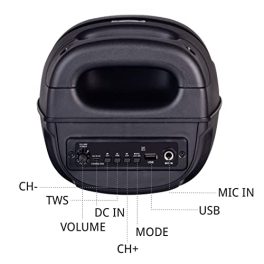 AKAI Party Speakers PM 20P with 20W RMS 65 inch Single Driver Extra Powerful Battery 4000mAh immersive Sound Quality with Wired Karaoke Mic 0 1