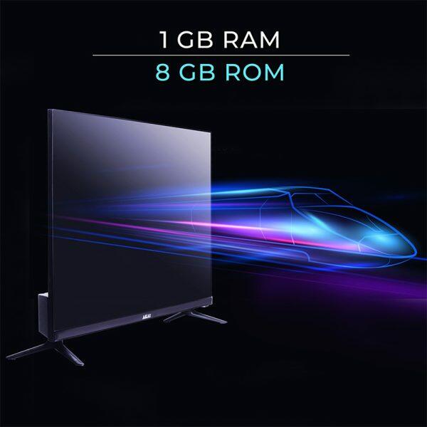 AKAI 43 Inch Smart TV (AKLT43S-FL1Y9P, Black)