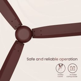 Crompton 1200MM (48Inch) 5Star BLDC Ceiling Fan with Remote, Double Ball Bearing and Anti Dust Design, Cofffee Brown, ENERGION