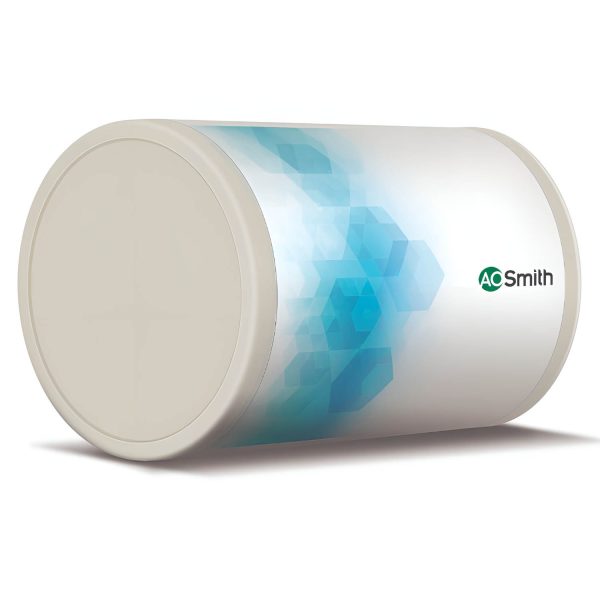 AO Smith Elegance Slim, 15 Litre Horizontal Geyser with 3 Star Rating and Sleek Design, White