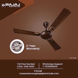 Bajaj Grace Neo BBD EE 1200mm Timber Golden Ceiling Fan 0 1