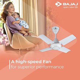 Bajaj Maxima 600 mm Ceiling Fans for Home BEE StarRated Energy EfficientRust Free Coating for Long Life High Air Delivery 2 Yr Warranty by BajajWhite Ceiling Fan 0 0
