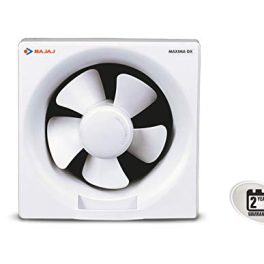 Bajaj Maxima DLX 150 MM Exhaust Fan For Kitchen Bathroom Strong Air Suction RustProof Body DustProtection BackShuttersVoltage Protection100 Copper Motor 2 Yr Warranty Window Mounting White 0 0