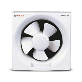 Bajaj Maxima DLX 150 MM Exhaust Fan For Kitchen Bathroom Strong Air Suction RustProof Body DustProtection BackShuttersVoltage Protection100 Copper Motor 2 Yr Warranty Window Mounting White 0
