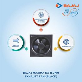 Bajaj Maxima DX 150mm Exhaust Fan Black 0 1