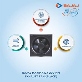 Bajaj Maxima DX 200 mm Exhaust Fan Black 0