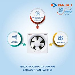 Bajaj Maxima DX 200 mm Exhaust Fan White 0