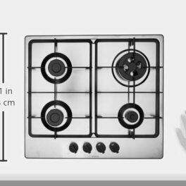 Bosch Built in Gas Hob Stainless Steel 4 Burner Silver 0 2
