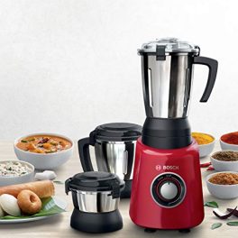 Bosch TrueMixx Radiance Mixer Grinder 600 Watt 3 Jars MGM4334RIN Red 0