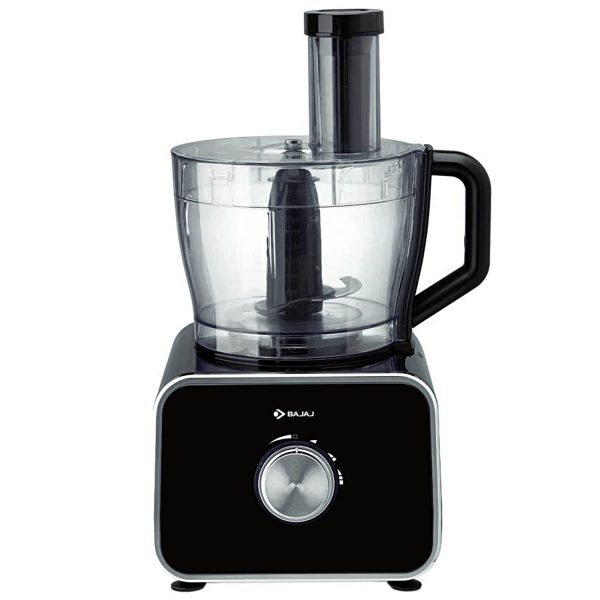 Bajaj FX-1000 Dlx, 1000 Watts Food Processor And Mixer Grinder With 9 Attachments, 100% Copper Motor, Processing Bowl With 3 Jars, Safety Interlock, Black
