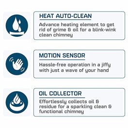 Elica 60 cm 1425 m3hr Autoclean Kitchen Chimney with Brushless DC Motor WDAT HAC 60 MS BLDC NERO 2 Baffle Filters Touch Motion Sensor Control Black 0 2