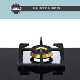 Elica Hob 4 Burner Auto Ignition Glass Top 2 Small and 2 Medium Brass Gas Stove FLEXI FB HCT 470 DX 0 1