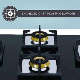 Elica Hob 4 Burner Auto Ignition Glass Top 2 Small and 2 Medium Brass Gas Stove FLEXI FB HCT 470 DX 0 3