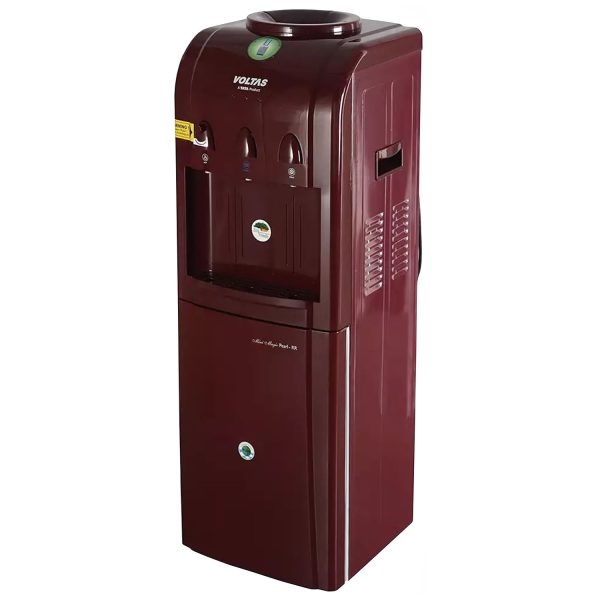 Voltas Water Dispenser with Refrigerator with Normal, Cold and Hot Tap, Maroon, Pearl-RR