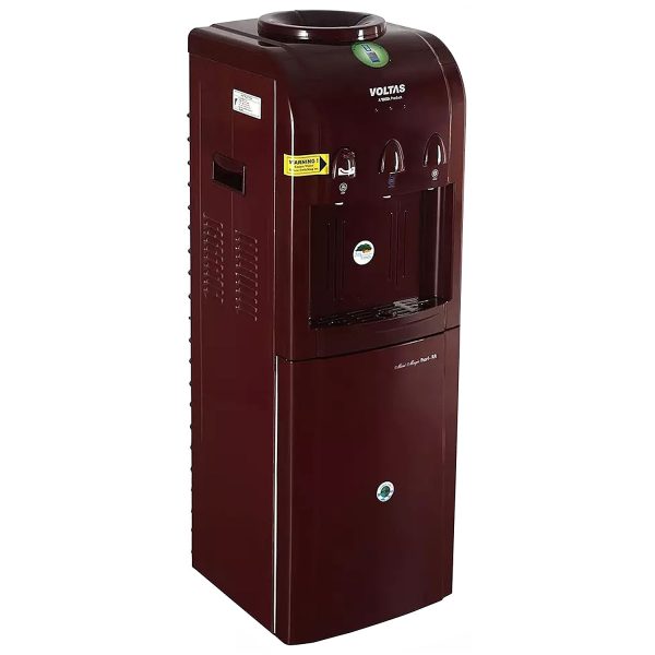 Voltas Water Dispenser with Refrigerator with Normal, Cold and Hot Tap, Maroon, Pearl-RR