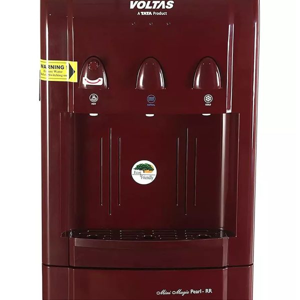Voltas Water Dispenser with Refrigerator with Normal, Cold and Hot Tap, Maroon, Pearl-RR