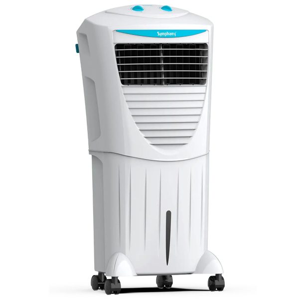 Symphony 31 Liter Personal Air Cooler with Honeycomb Pad & Blower, White, HICOOL 31T