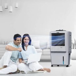 Symphony 27 Liter Personal Air Cooler with Honeycomb Pad and Powerful Fan, Grey, HIFLO 27