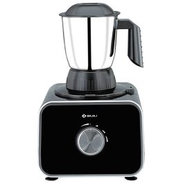 Bajaj FX-1000 Dlx, 1000 Watts Food Processor And Mixer Grinder With 9 Attachments, 100% Copper Motor, Processing Bowl With 3 Jars, Safety Interlock, Black