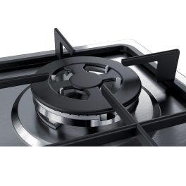 Bosch 4 Burner Hob with Stainless Steel Design, Tilt and Stay for easy cleaning of Cooktop, Silver, PGH6B5B60i