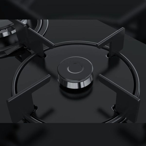 Bosch 4 Burner 60cm Hob with 6mm Tempered Glass and Stainless Steel Cooking Surface, Black, PNH6B6B10I