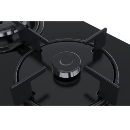 Bosch 4 Burner 60cm Hob with 6mm Tempered Glass and Stainless Steel Cooking Surface, Black, PNH6B6B10I