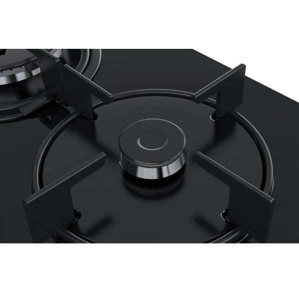 Bosch 4 Burner 60cm Hob with 6mm Tempered Glass and Stainless Steel Cooking Surface, Black, PNH6B6B10I