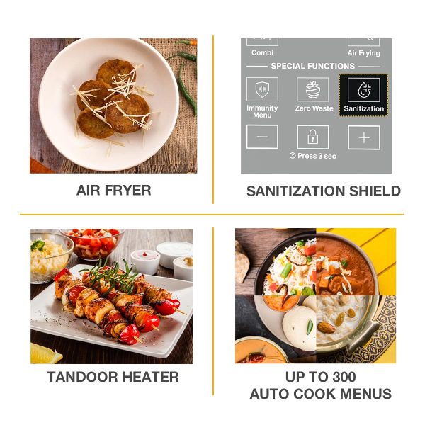 Whirlpool 29 Litre Convection with Air Fryer, 300 Plus Auto Cook Menu and Motorized Rotisserie, Black, MagiCook Pro 31CES