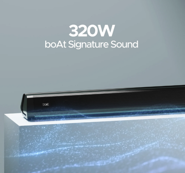 Boat Aavante Bar Maven Pro 320 Watts Soundbar with 2.1 Wireless Subwoofer, Black