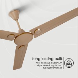 Crompton 1200MM (48 Inch) Ceiling Fan with Anti Rust, High Speed and Aerodynamic Blades, Glided Biege, Montania