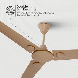 Crompton 1200MM (48 Inch) Ceiling Fan with Anti Rust, High Speed and Aerodynamic Blades, Glided Biege, Montania