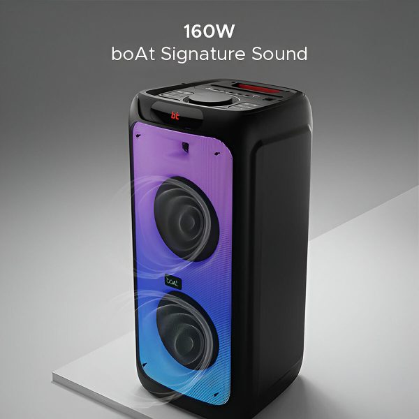 boAt 160 Watts Party Speaker with LED Light, Black, Partypal 400