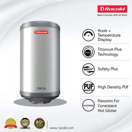 Racold CDR DXL, 15 Litre 2000W Storage Water Heater with 5 Star Rating and Titanium enamel coating with Rust Proof Body, White