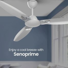 Crompton 1200MM (48 Inch) Ceiling Fan with High Speed, Anti Dust and Double Ball Bearing, Cool Grey, SENO PRIME