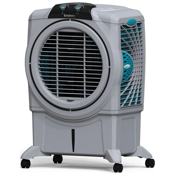 Symphony 75 Liter Desert Air Cooler with Honeycomb Pad and Powerful Fan, Grey, Sumo 75XL