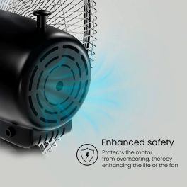 Crompton Wall Fan, 18 Inch Powerful Wall Fan with 100 CMM, 1400 RPM High Speed Delivery and 3 Speed Settings, Black, STORM 2