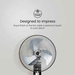 Crompton Wall Fan, 18 Inch Powerful Wall Fan with 100 CMM, 1400 RPM High Speed Delivery and 3 Speed Settings, Black, STORM 2