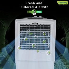 Symphony HiFlo 27 Personal Air Cooler For Home with Powerful Blower Honeycomb Pads i Pure Technology and Low Power Consumption 27L Gray 0 2