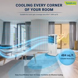 Symphony Storm C 100 XL Desert Air Cooler For Home with Honeycomb Pads Powerful Fan i Pure Technology and Low Power Consumption 100L White 0 1
