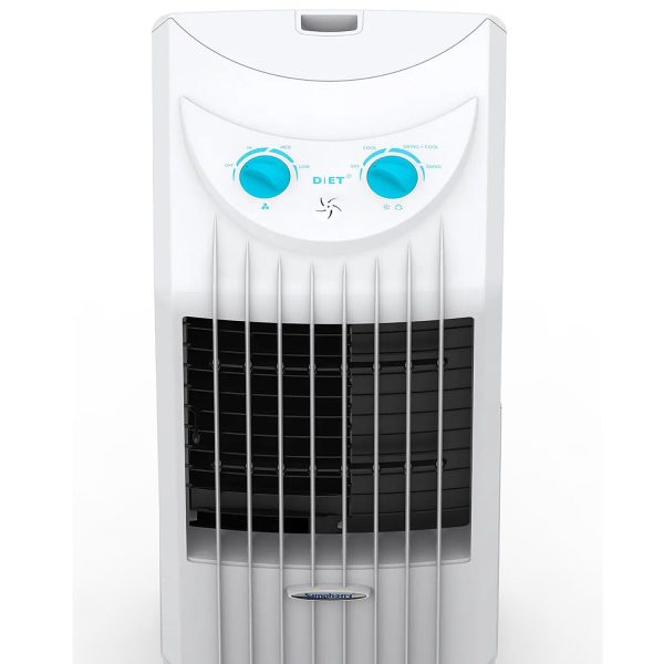 Symphony 12 Liter Air Cooler with Honeycomb Pad and Inverter Compatibility, White, Diet 12T