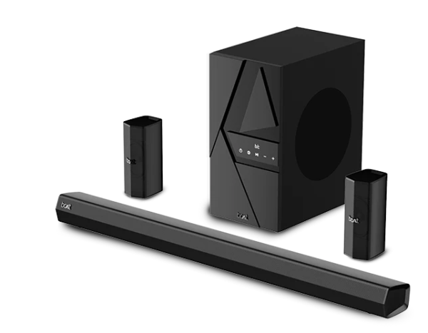 Boat Aavante Bar Azure 500 Watts Soundbar with Satellite Speakers, Black