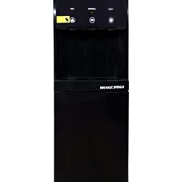 Voltas Spring R Water Dispenser with Three Temperature Tap and Small Refrigerator Black Color 0 1
